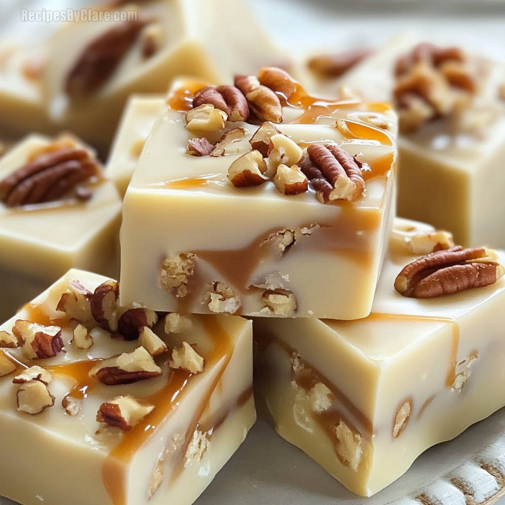 White Chocolate Caramel Pecan Fudge