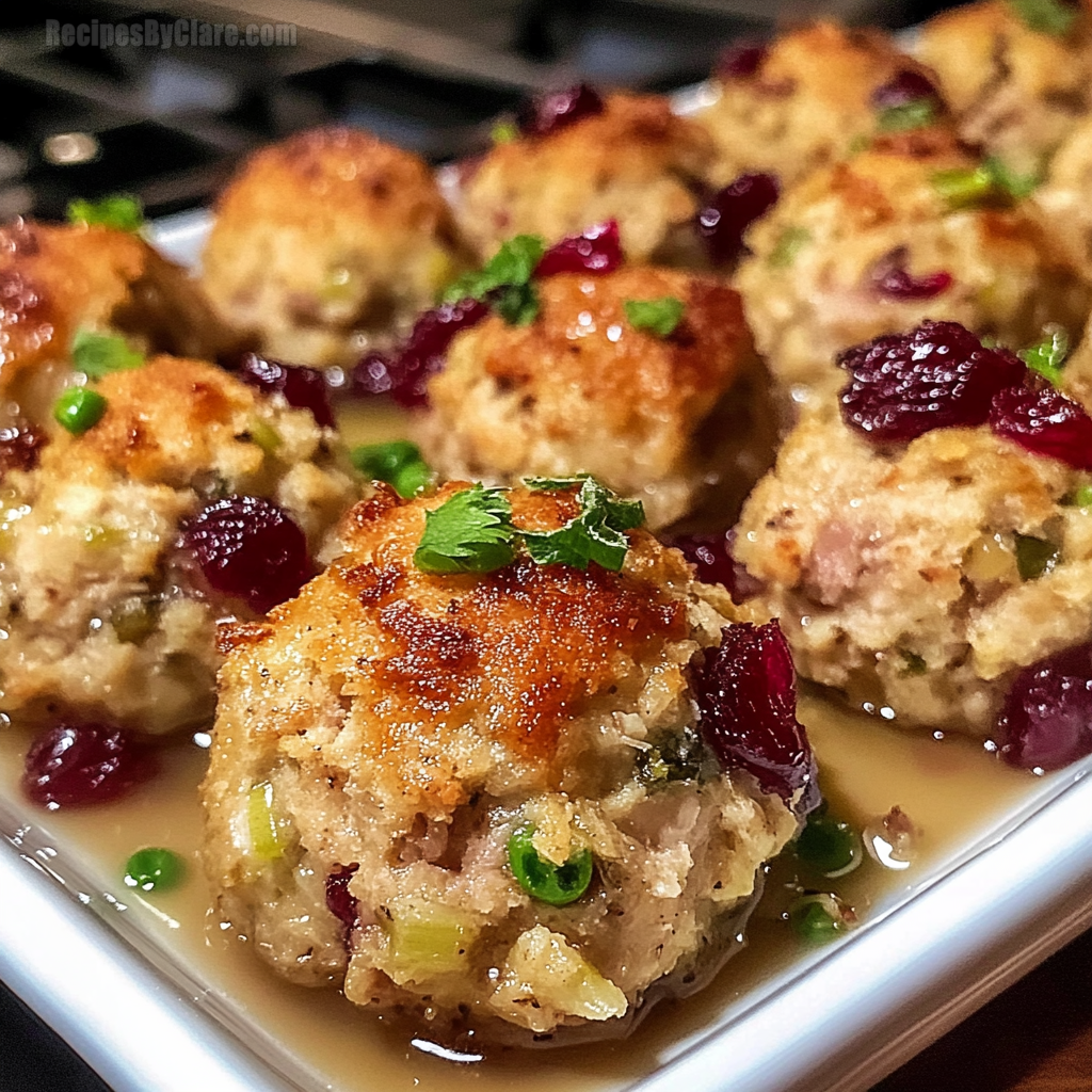 Cranberry & Turkey Stuffing Balls