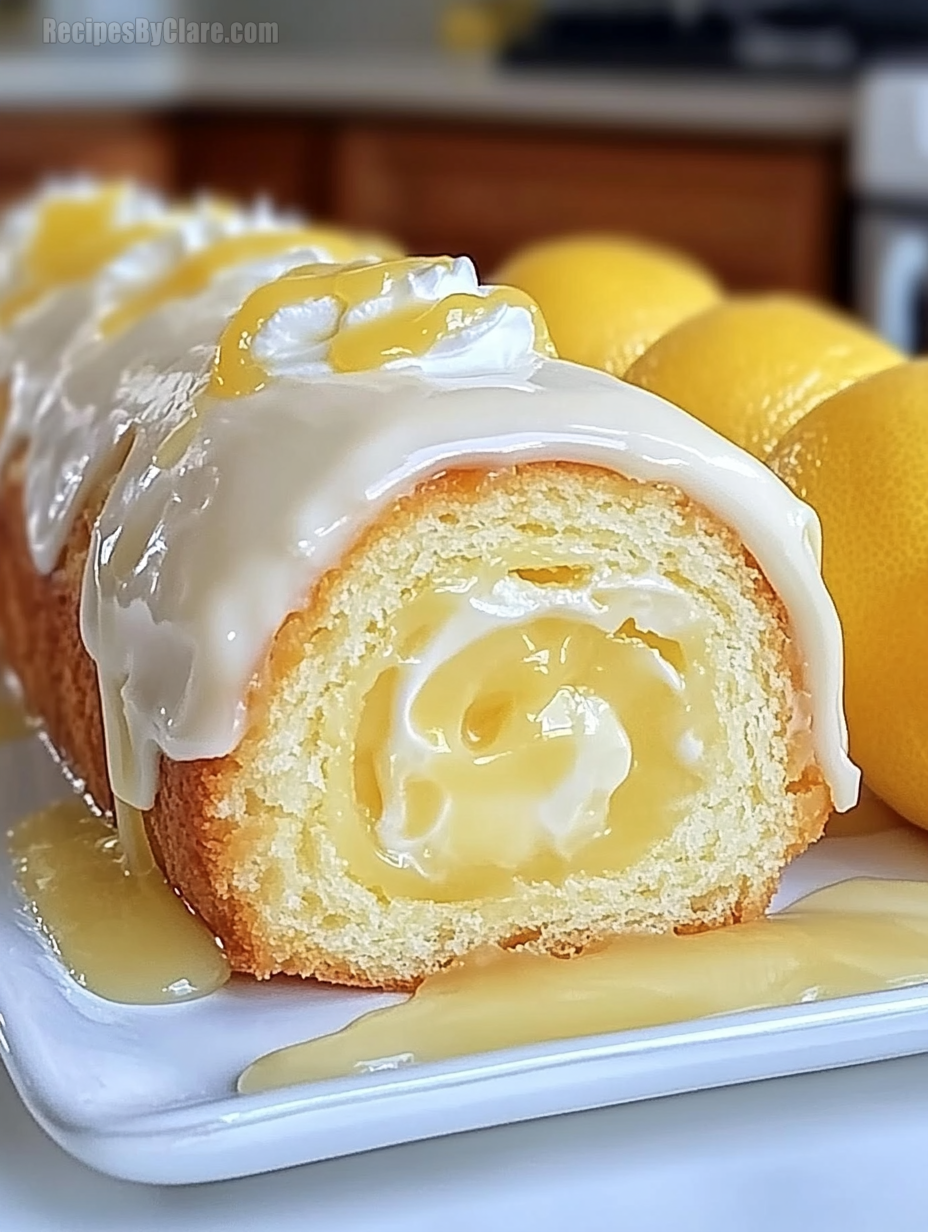 Luscious Lemon Cream Roll Cake