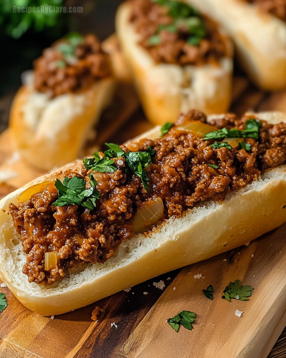 Sloppy Joe Garlic Bread