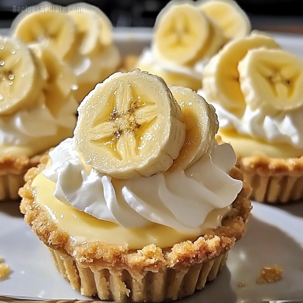 No-bake Mini Banana Cream Pies