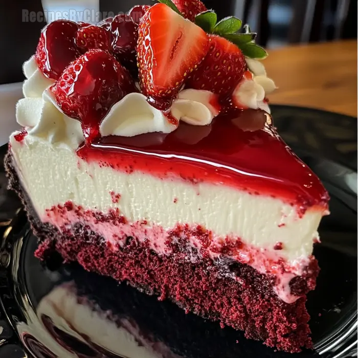 Red Velvet Strawberry Cheesecake