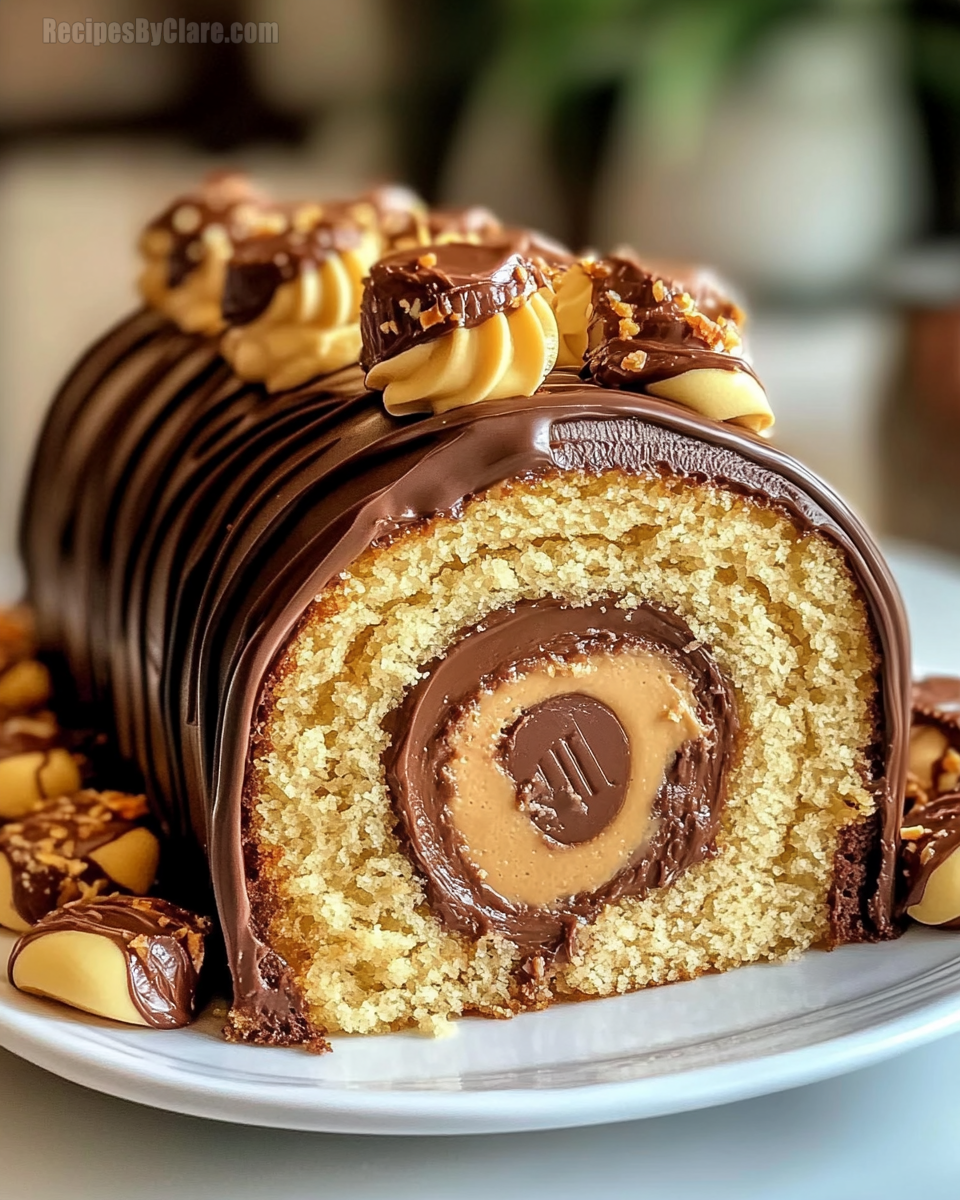 Reese's Peanut Butter Cup Roll Cake