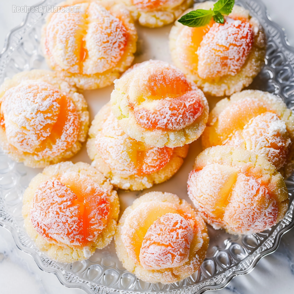 Orange Infused Sweet Ricotta Peach Cookies