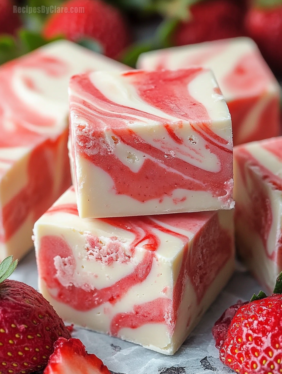 Strawberry Swirl Fudge