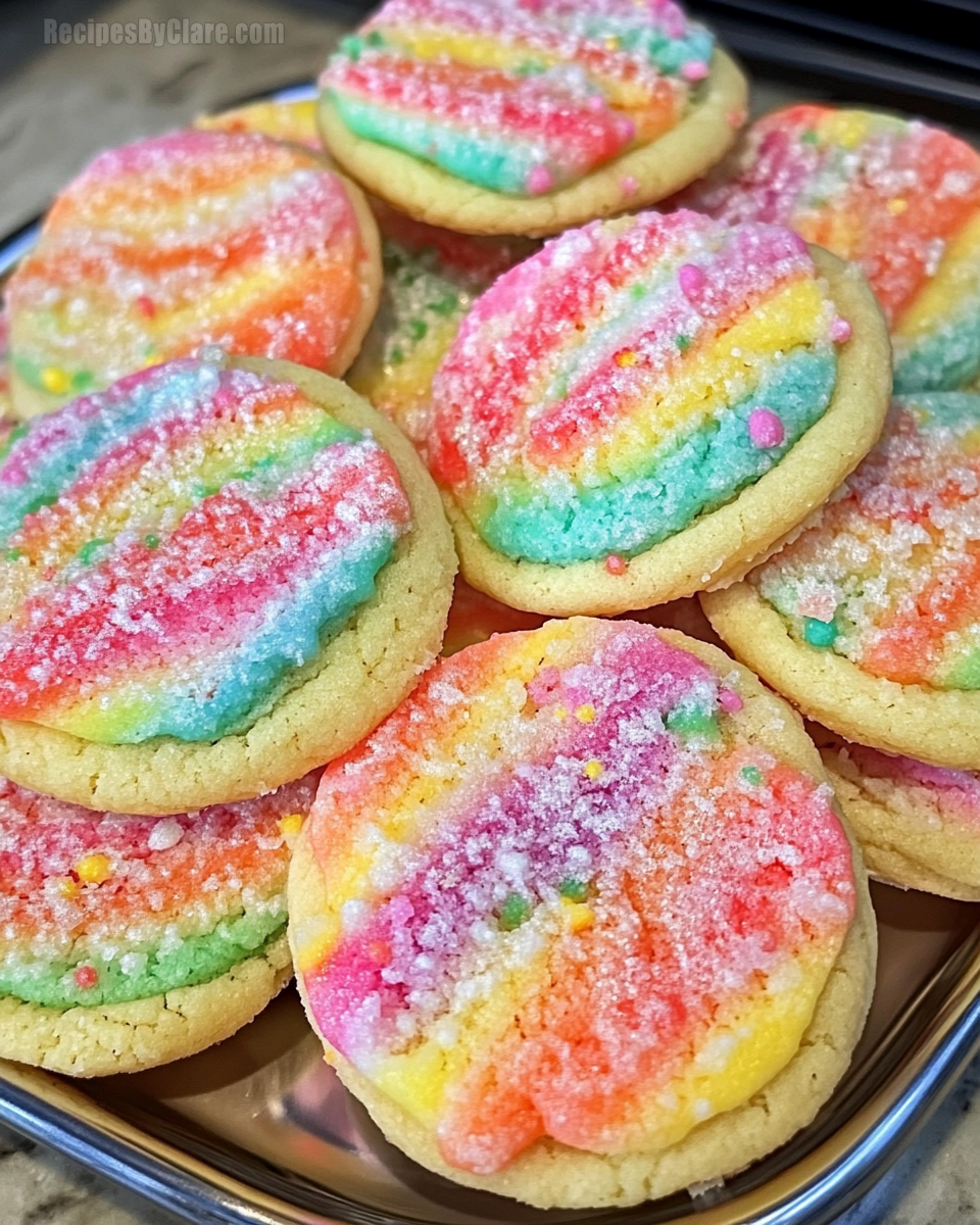 Rainbow Sherbet Cookies