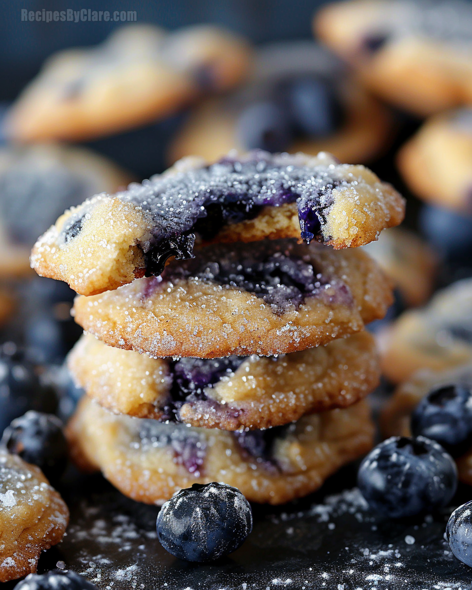 Irresistible Gooey Blueberry Sugar Cookies