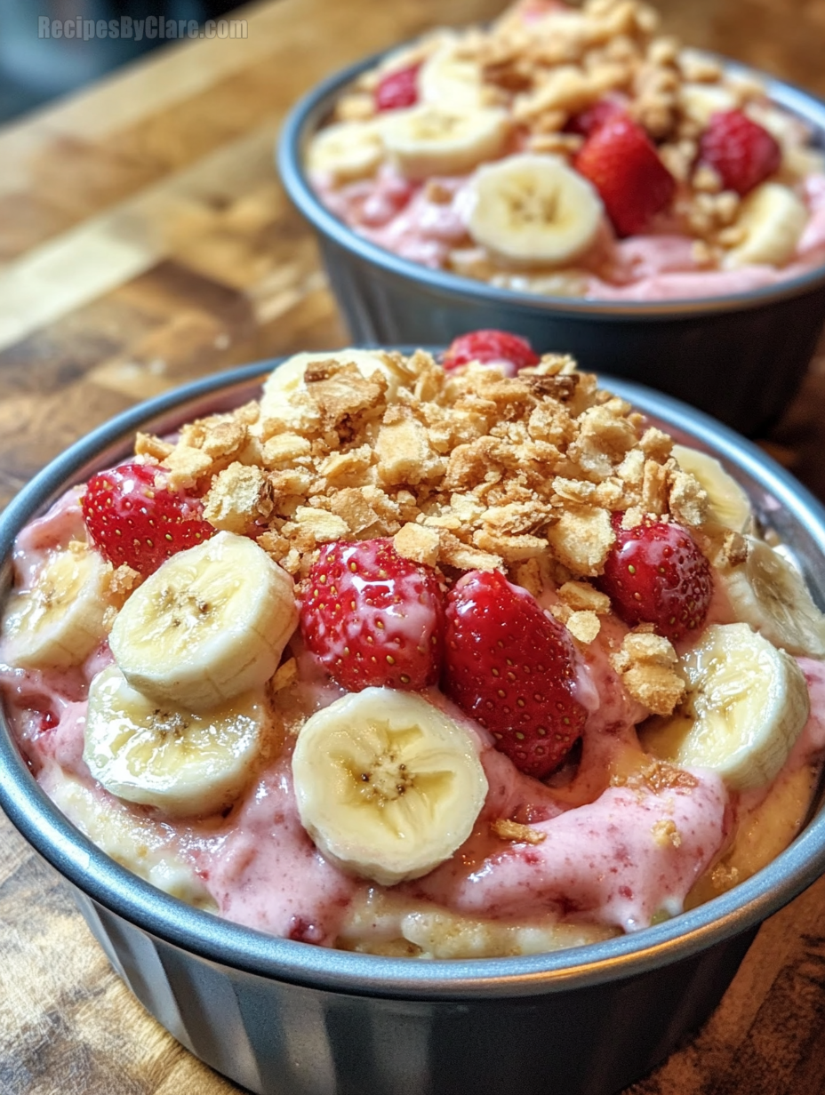 Strawberry Cheesecake Banana Pudding