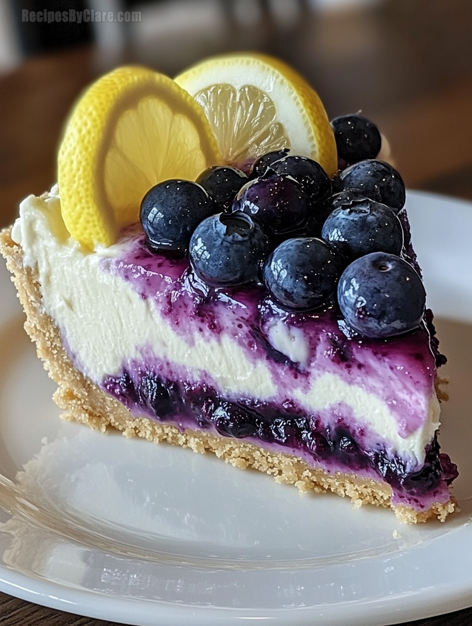 Lemon Blueberry Cheesecake Slice